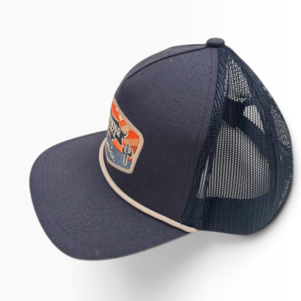 Dale Brisby Radiator Ranch Cattle Co Trucker Hat Navy Blue Rodeo Time Snapback - Picture 2 of 7